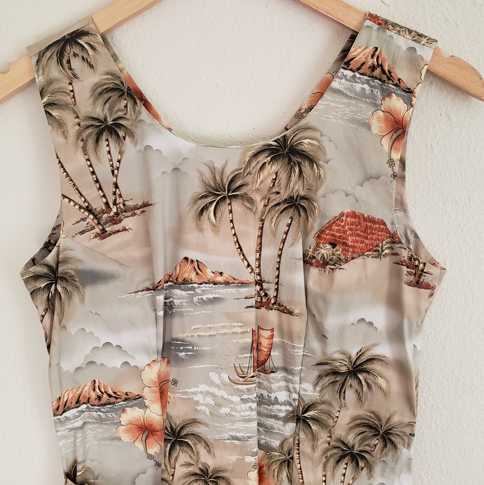 Vintage Hawaiian Mini Wrap Dress - Picture 3 of 11